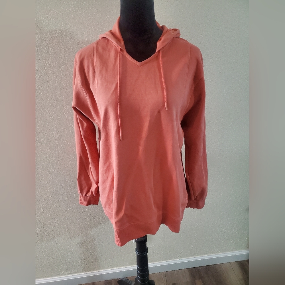 Athleta Sundown Active Comfy Casual Oversized Warm Hoodie Sweatshirt Coral